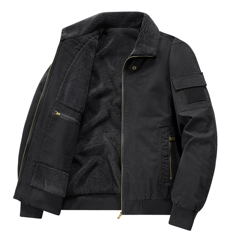 Herren Stylische Übergangsjacke mit Teddyfutter Drune