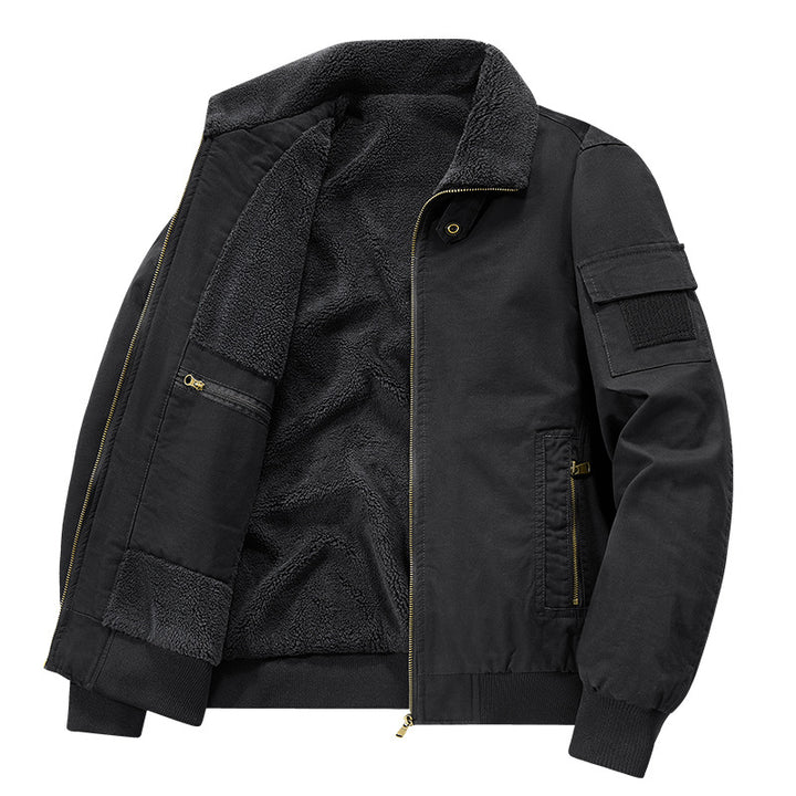 Herren Stylische Übergangsjacke mit Teddyfutter Drune