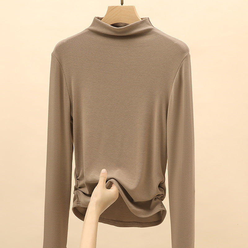 Damen Elegantes Langarmshirt mit hochgeschlossenem Kragen Drune 1787620449