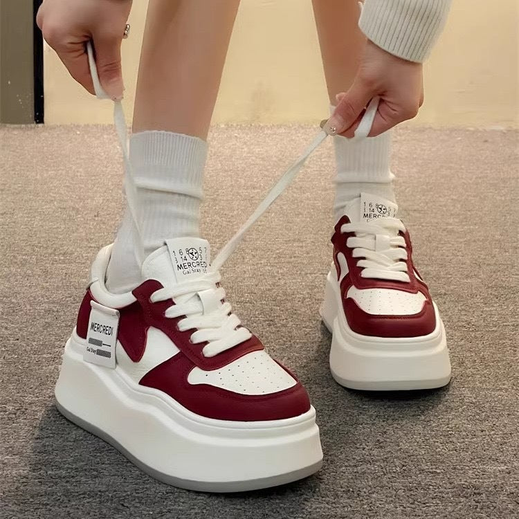 Damen Plateau-Sneaker mit luftiger Mesh-Oberfläche und komfortabler Dämpfung Drune