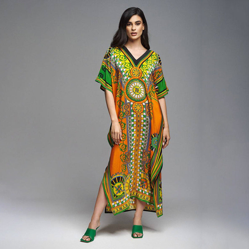 Damen Kaftan mit kunstvollem Muster und frischem Design Drune