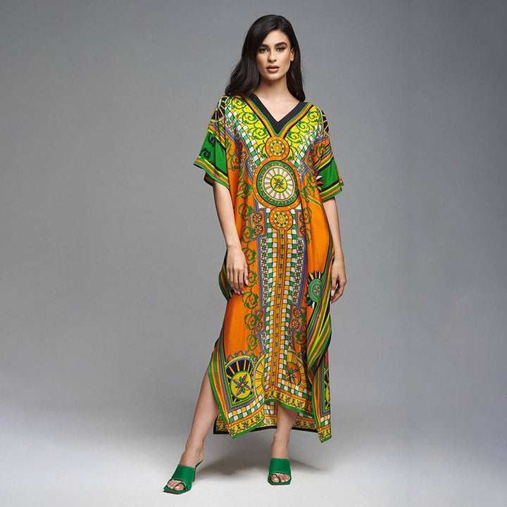 Damen Kaftan mit kunstvollem Muster und frischem Design Drune
