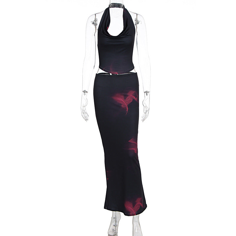 Damen elegantes Maxikleid mit schulterfreiem Design und fließendem Saum Drune