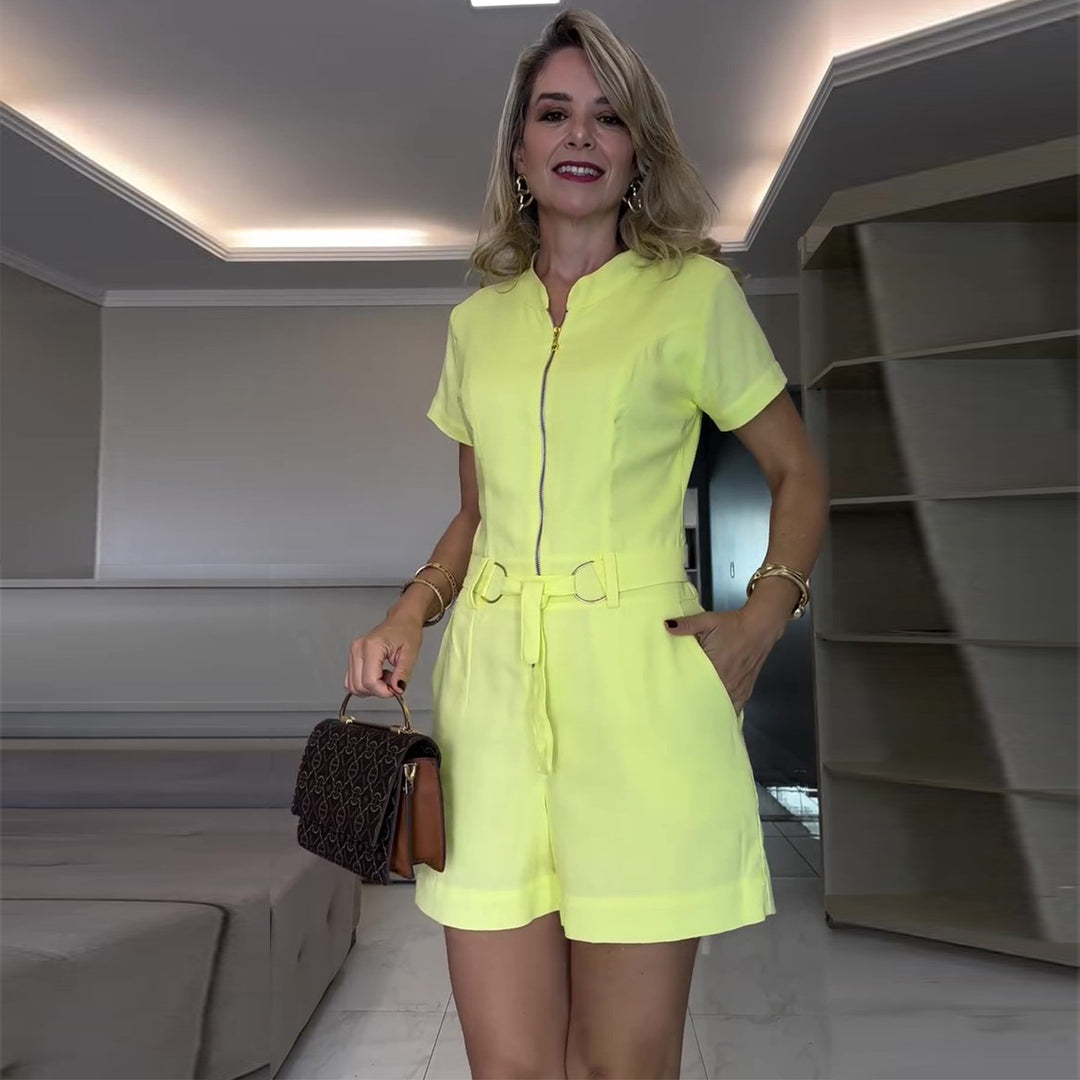 Damen Jumpsuit mit taillierendem Schnitt und elegantem Reißverschluss Drune