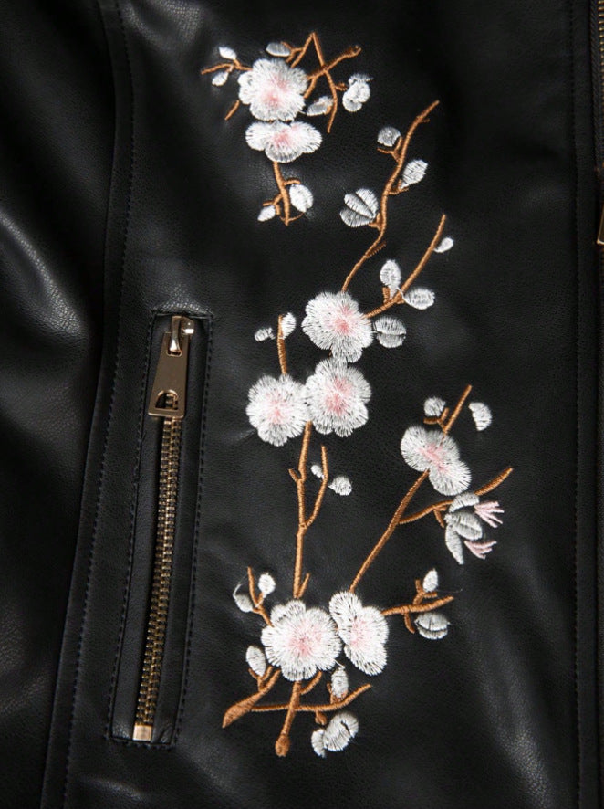 Drune | Vegan-Lederjacke - Nieten Design - Reißverschlussdetails - Klassischer Biker Stil