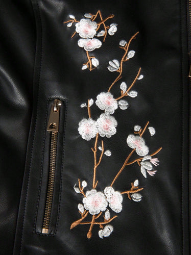 Drune | Vegan-Lederjacke - Nieten Design - Reißverschlussdetails - Klassischer Biker Stil