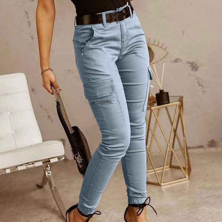 Damen Cargo-Hose mit figurbetontem Schnitt und vielen praktischen Taschen Drune