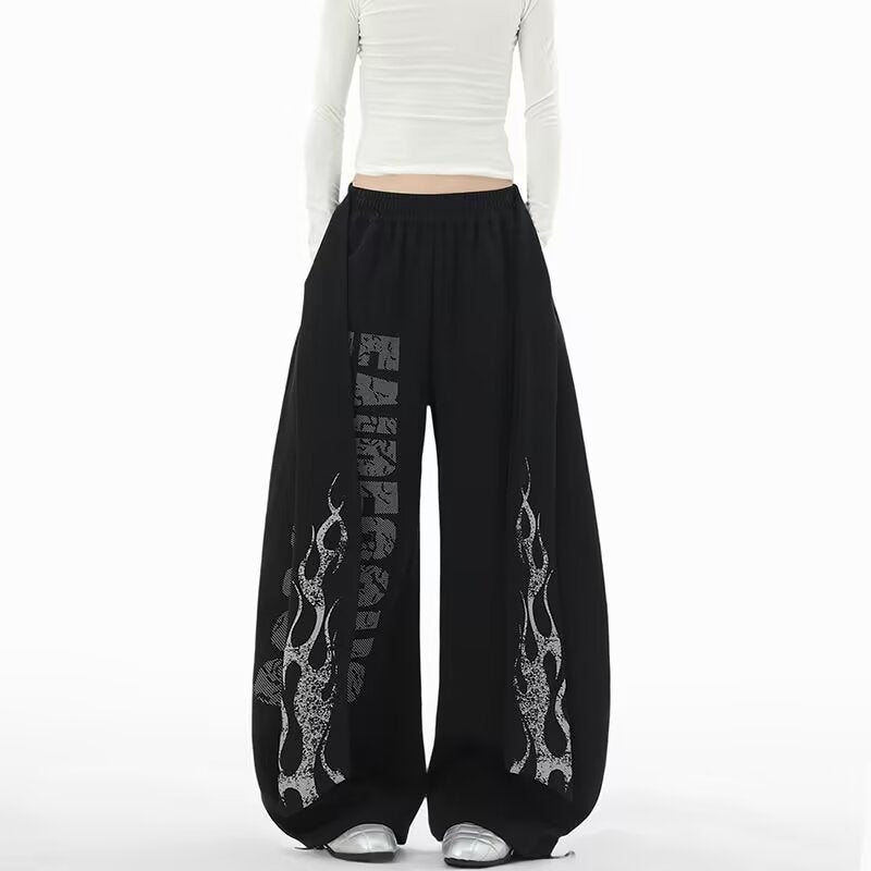 Damen Modische Palazzo-Hose Drune