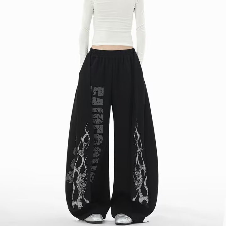 Damen Modische Palazzo-Hose Drune