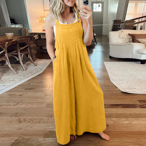 Damen Maxikleid mit Knopfdetails und praktischen Taschen Drune
