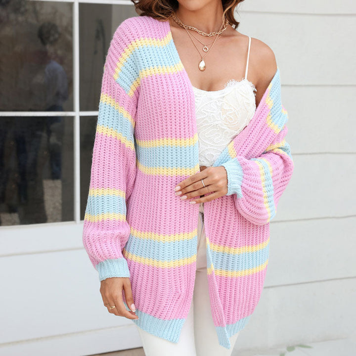 Drune | Gestreifte Strickjacke mit Modernem Look