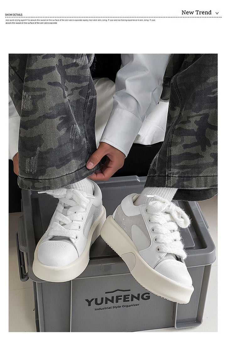 Damen modische Sneaker mit dämpfender Plateau-Sohle und stylischen Akzenten Drune