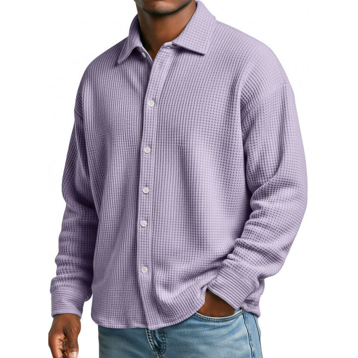 Herren Modische Strickjacke mit hohem Kragen Drune