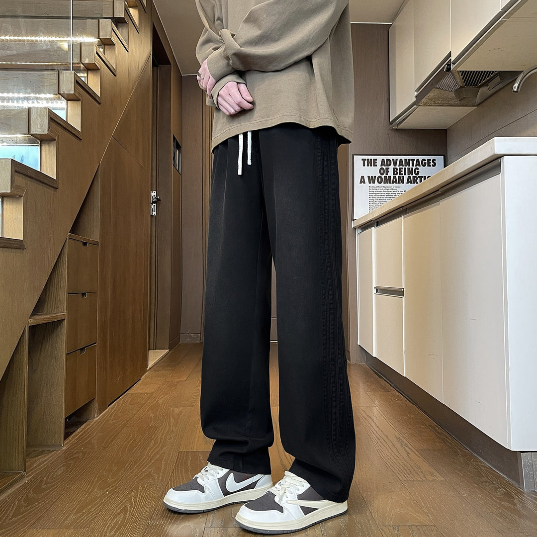 Damen weite Freizeithose mit elastischem Bund und Kordelzug Drune