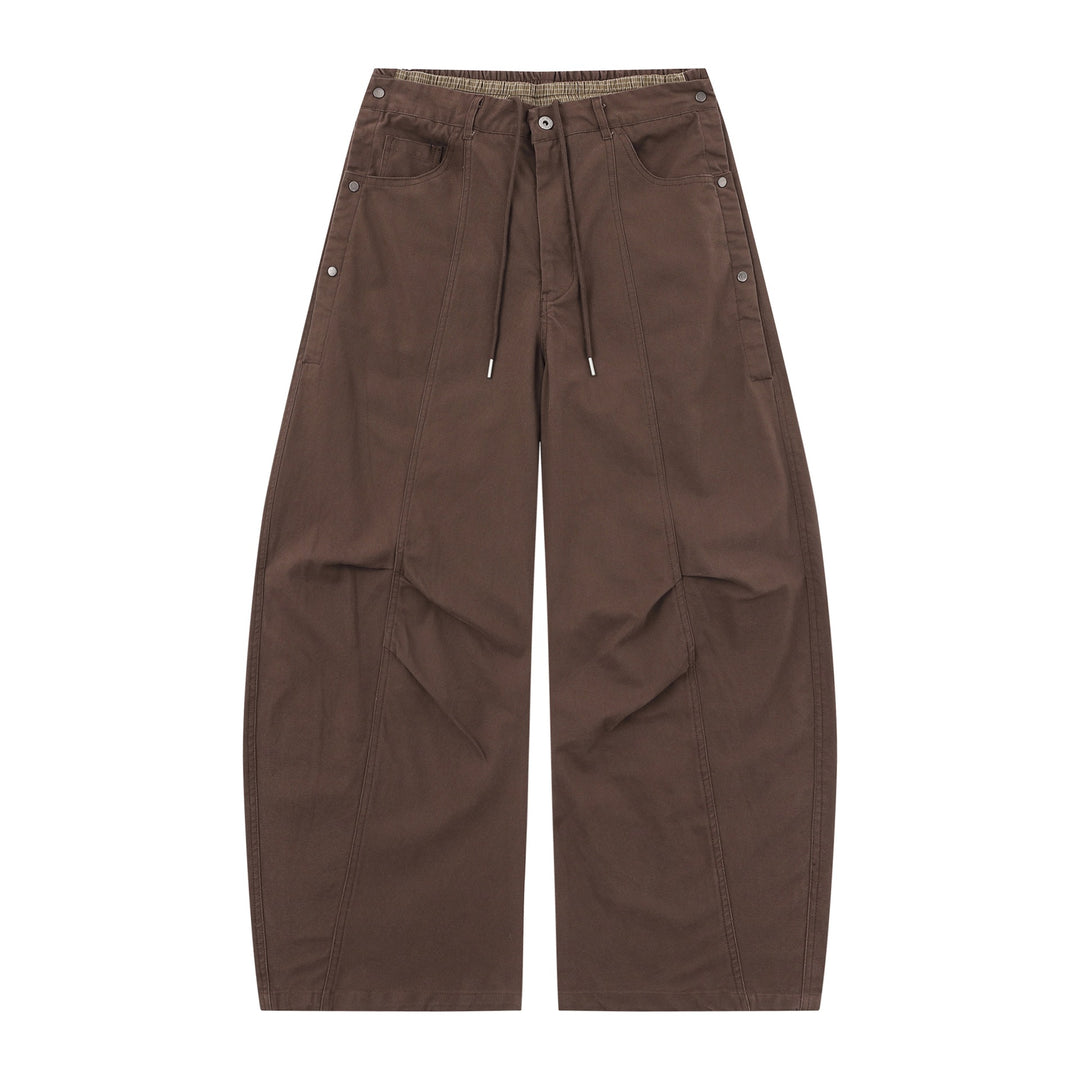 Damen Weite Culotte-Hose mit elastischem Tunnelzugbund und Cargo-Details Drune