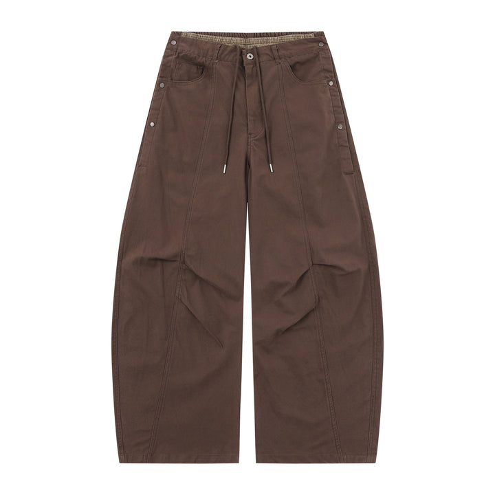 Damen Weite Culotte-Hose mit elastischem Tunnelzugbund und Cargo-Details Drune