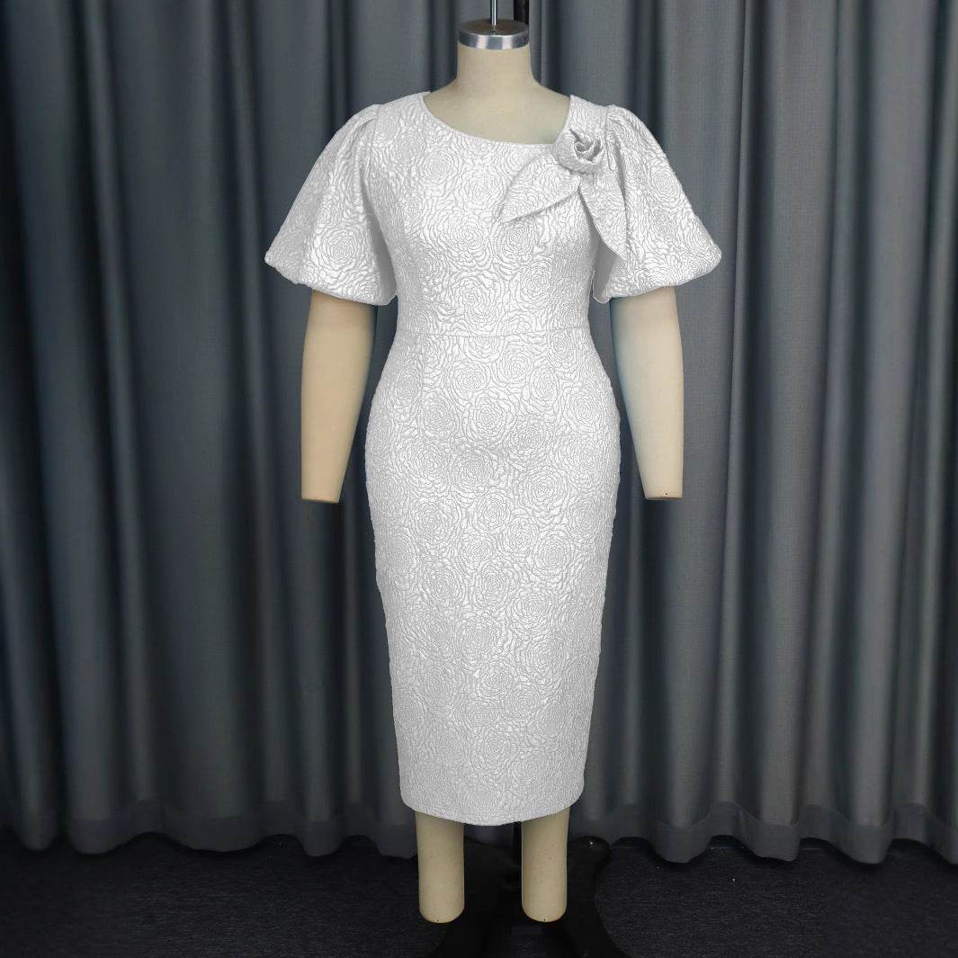 Damen Etuikleid mit floralem 3D-Rosen-Akzent Drune