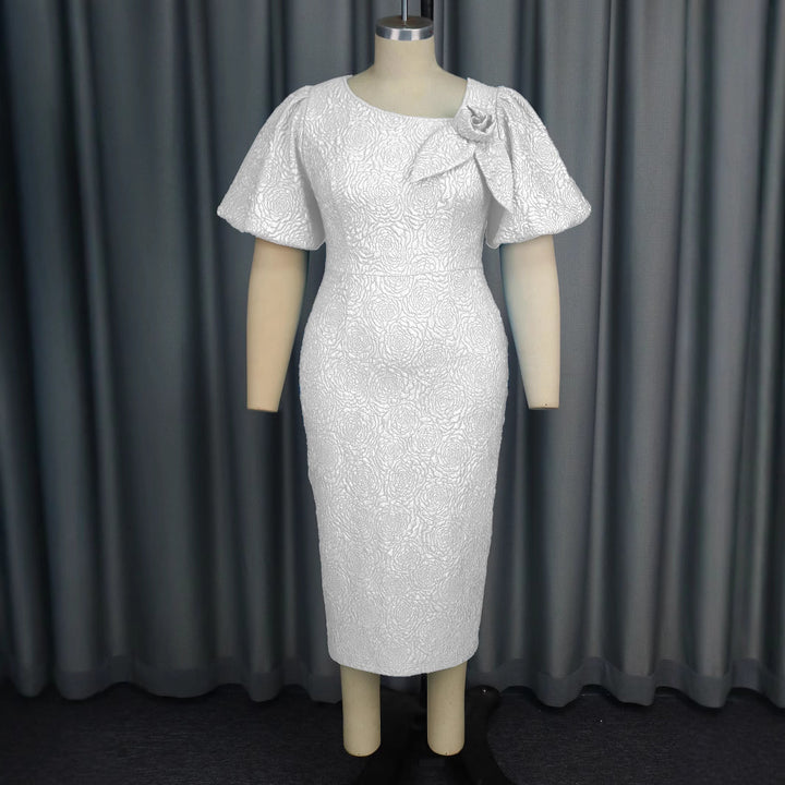 Damen Etuikleid mit floralem 3D-Rosen-Akzent Drune