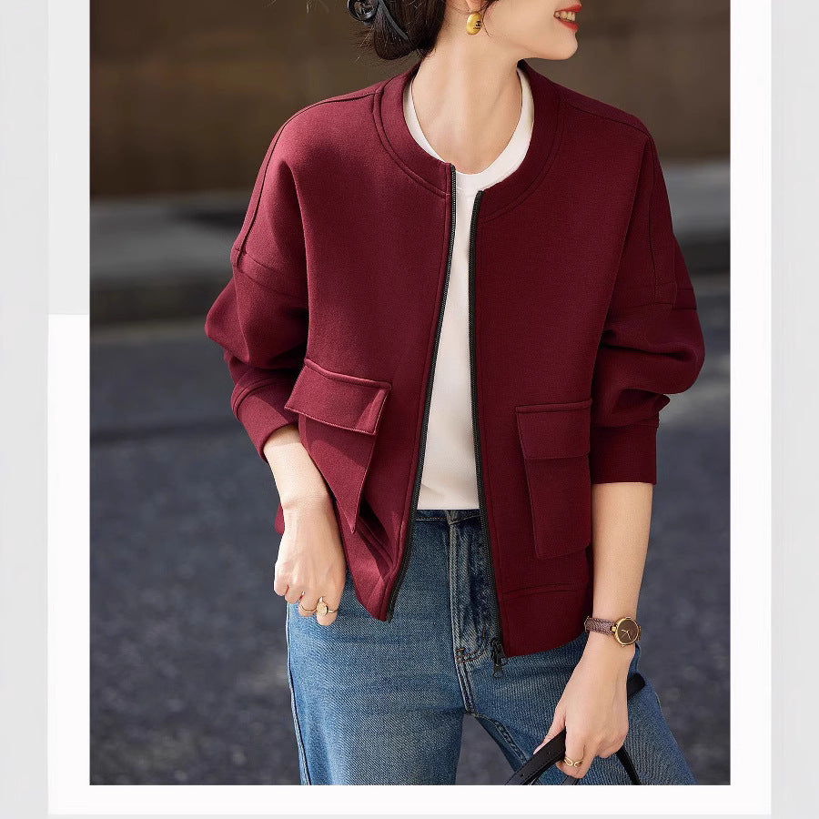 Damen Modische Oversized Sweatjacke Drune