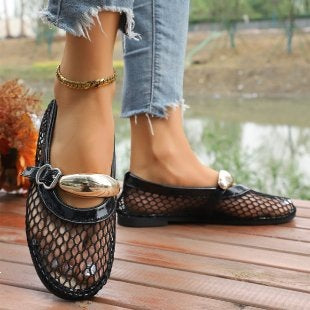 Damen Elegante und luftige Netz-Slipper Drune