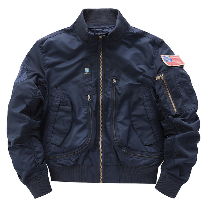 Herren modische Bomberjacke mit isolierendem Innenfutter und praktischen Taschen Drune