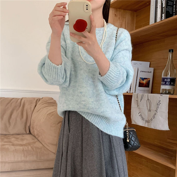 Damen Fluffiger Oversized Pullover aus weichem Strick Drune