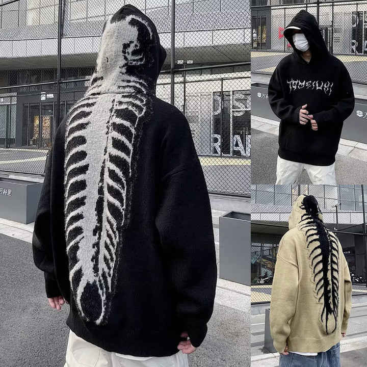 Herren Kapuzenpullover mit einzigartigem Rückendruck Drune
