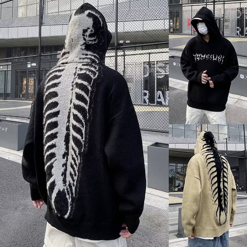 Herren Kapuzenpullover mit einzigartigem Rückendruck Drune