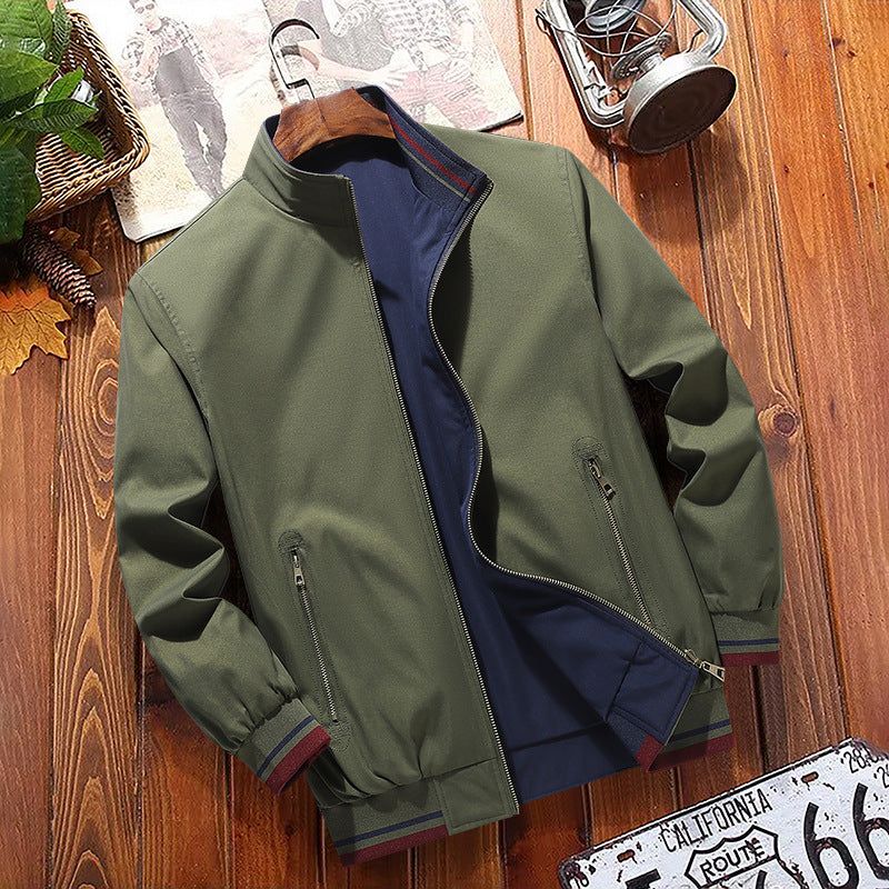 Herren Moderne Freizeitjacke mit Stehkragen Drune