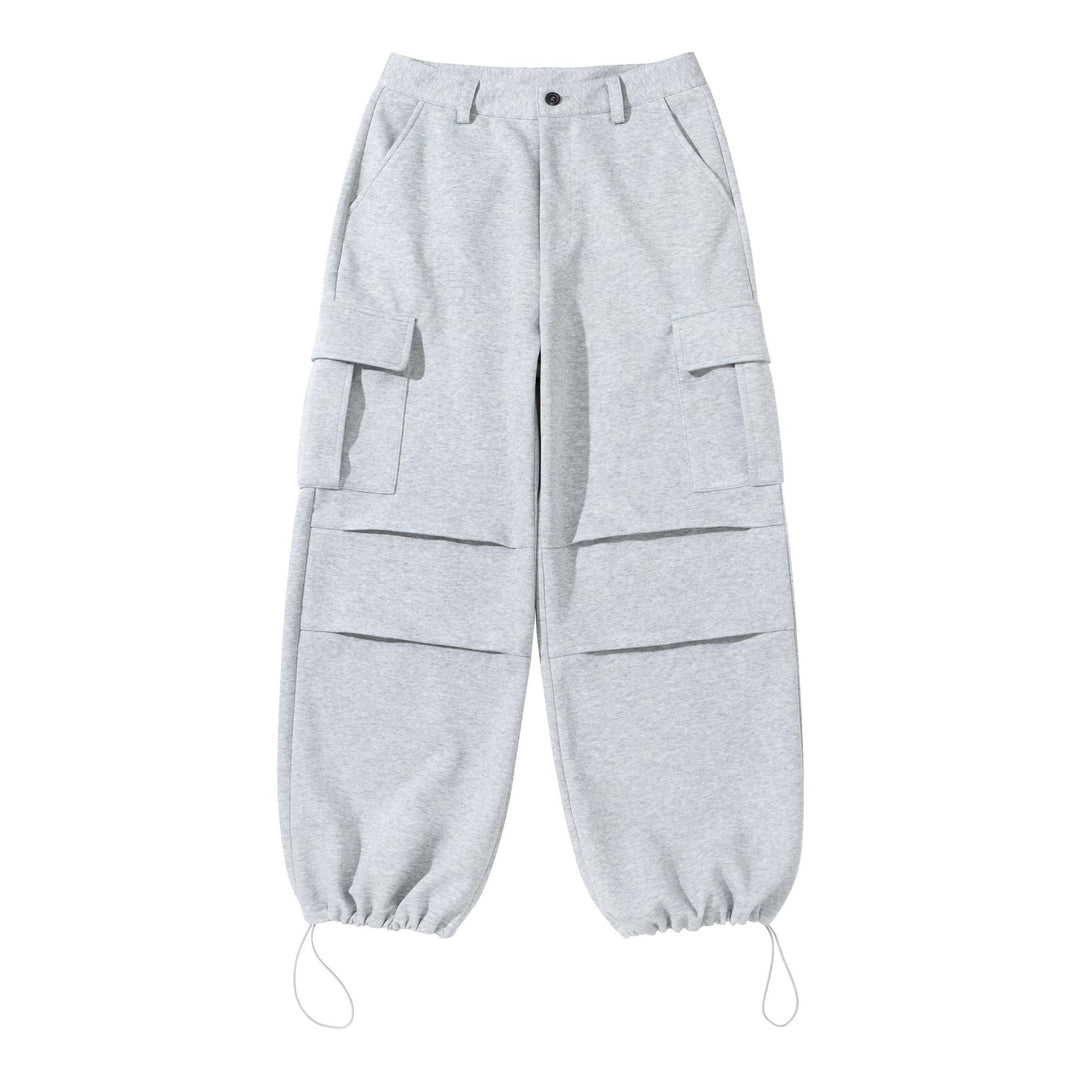 Damen Cargo-Loungehose mit weitem Bein, Klappentaschen und Tunnelzugsaum Drune