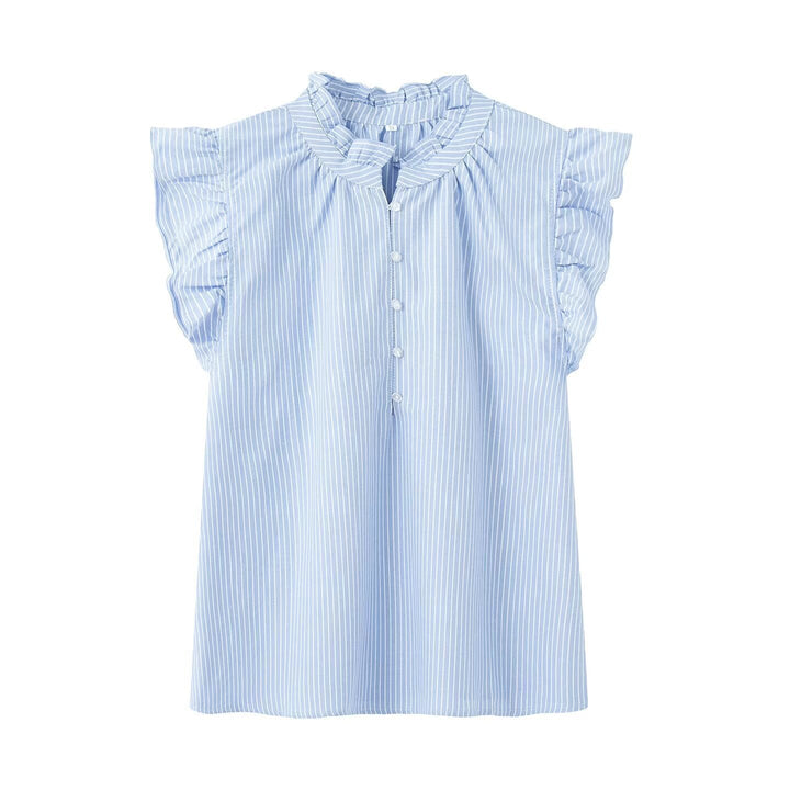 Damenbluse mit Rüschendetails und Knopfleiste Drune