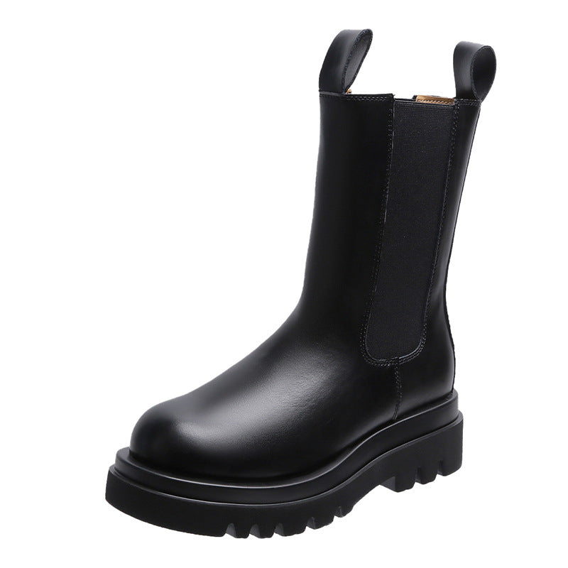 Damen nan Chelsea-Boots mit elastischem Einsatz und markanter Profilsohle Drune