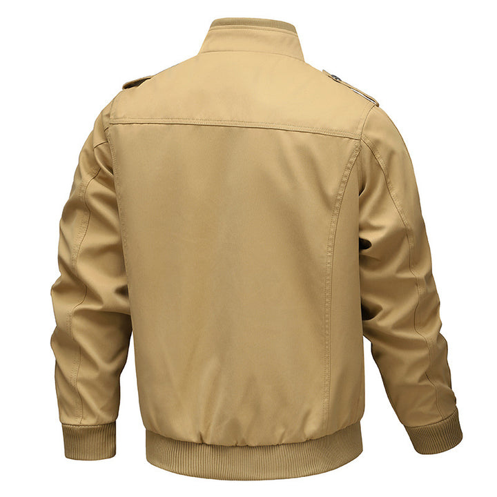 Herren nan leichtes Canvas-Field-Bomberjacke mit verstärkten Nahtpaneelen, verdecktem Zweiwege-Reißverschluss, Schulterpatten und ergonomischer Passform Drune