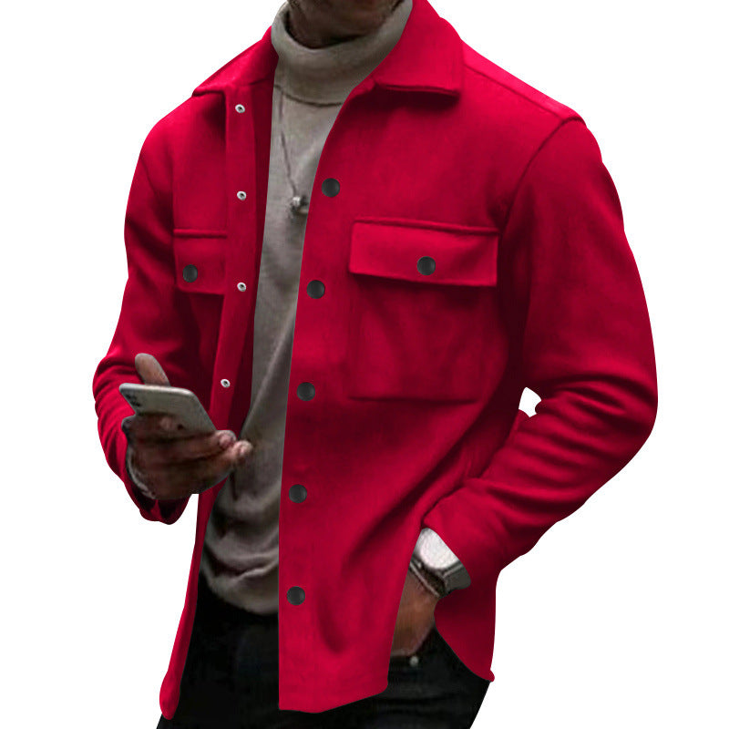 Herren lässige Overshirtjacke mit großen Brusttaschen und modernem Design Drune