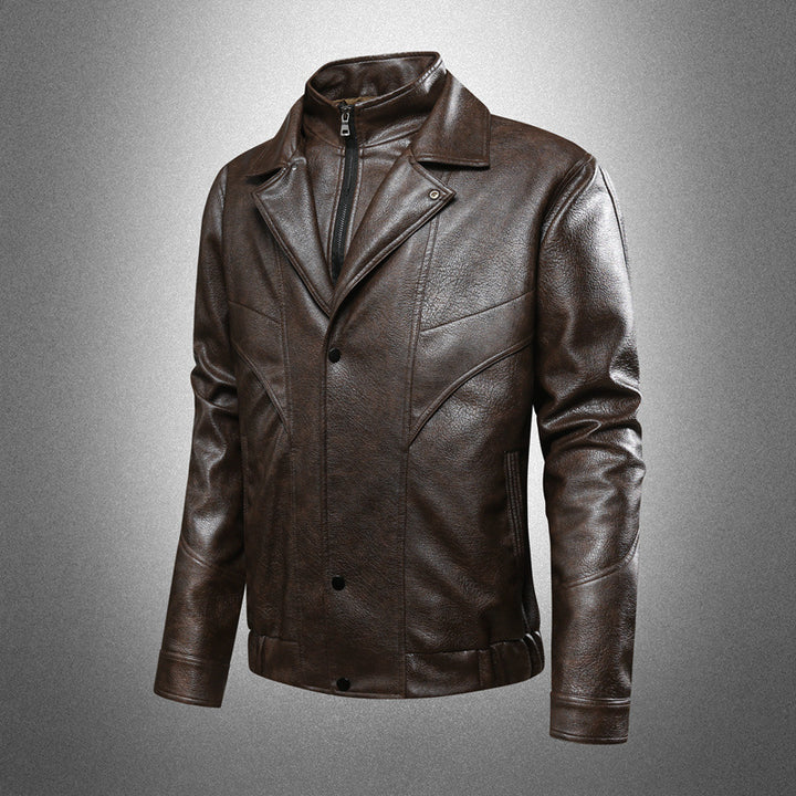 Herren Elegante und Hochwertige Kunstlederjacke Drune