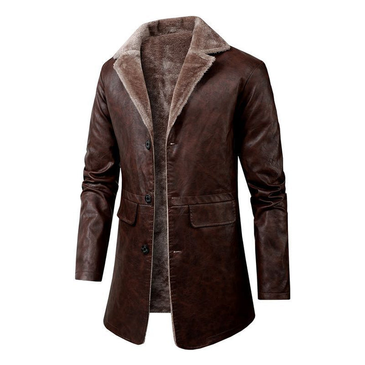 Herren Elegante Lederjacke mit weichem Innenfutter Drune