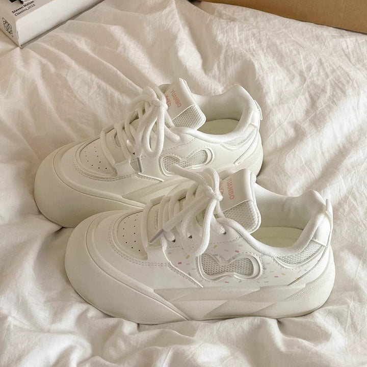 Damen Sportliche Sneakers mit übergroßem Sohlenprofil und atmungsaktiven Einsätzen Drune