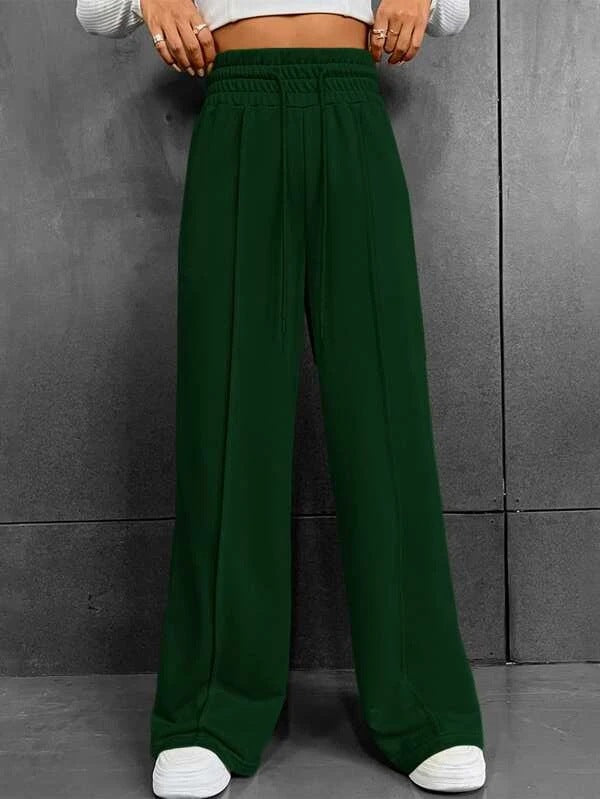 Damen Bequeme und elegante Lounge-Hose mit hohem Bund und praktischen Taschen Drune