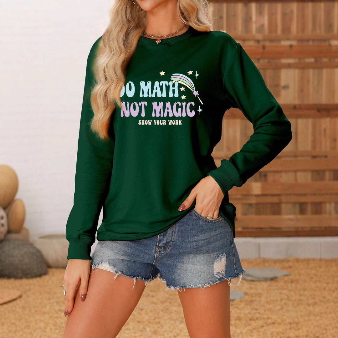 Damen lässiger Sweatshirt mit inspirierendem Mathematikmotiv Drune