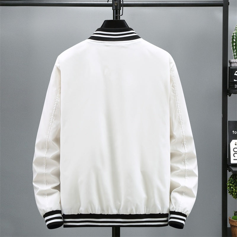 Herren Modische Bomberjacke mit Kontraststreifen Drune