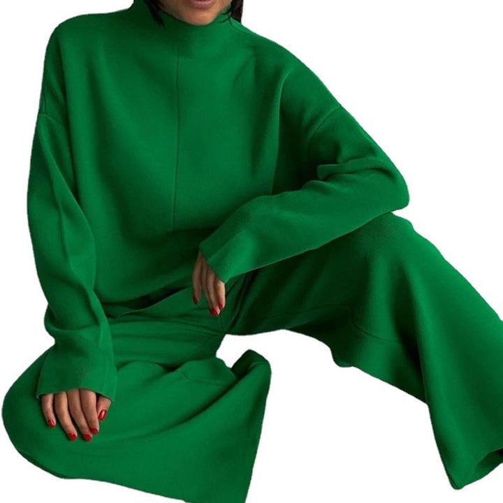 Damen Lounge-Set mit lässigem Schnitt und hohem Kragen Drune