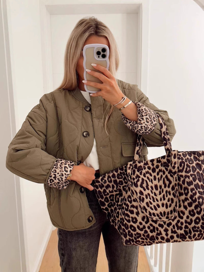 Damen gesteppte Übergangsjacke mit praktischen Taschen Drune