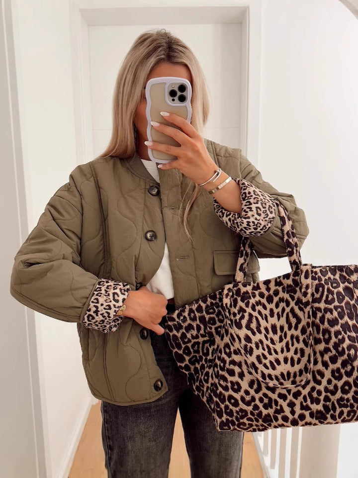 Damen gesteppte Übergangsjacke mit praktischen Taschen Drune