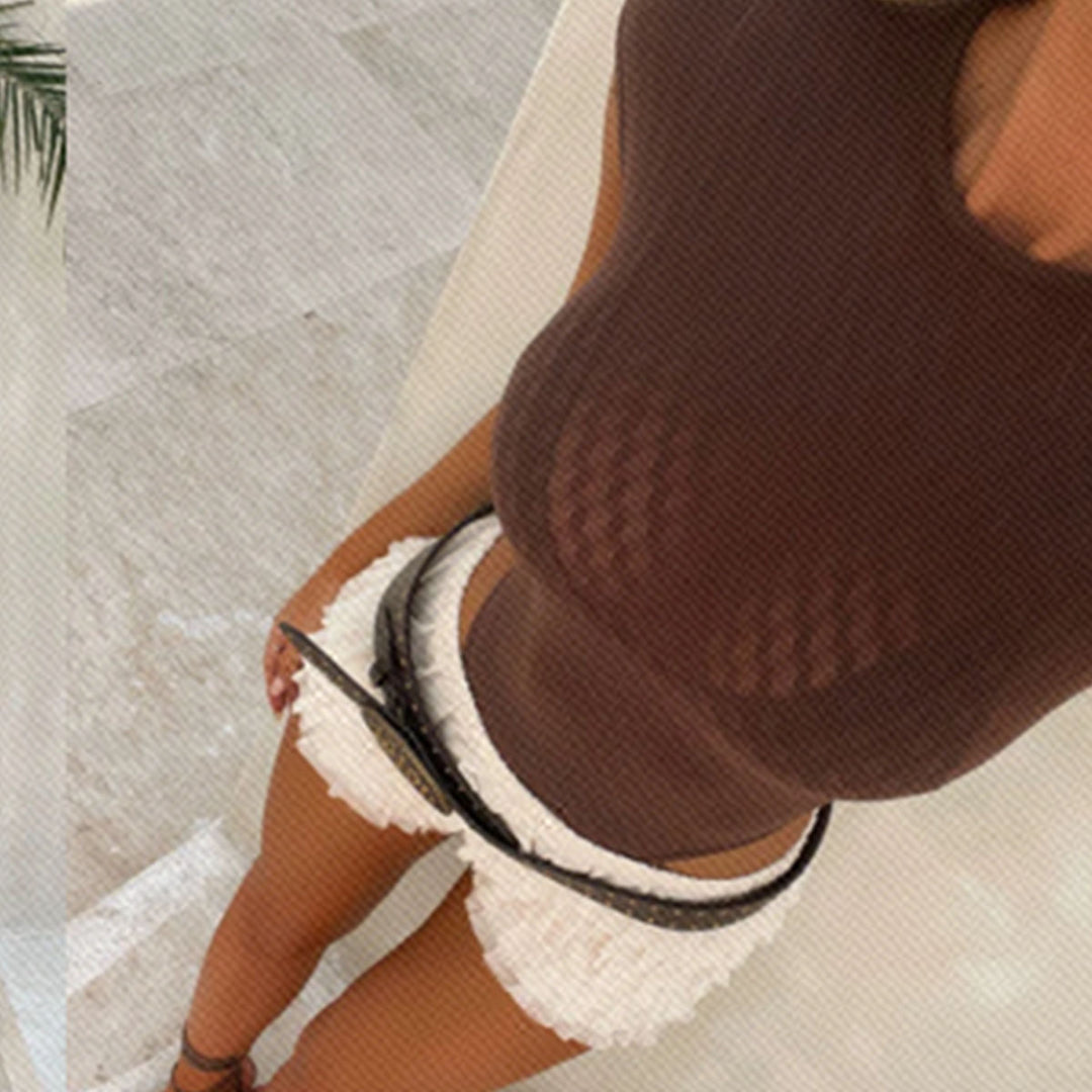 Damen atmungsaktives Crop-Top mit raffinierten Netzstrukturen Drune