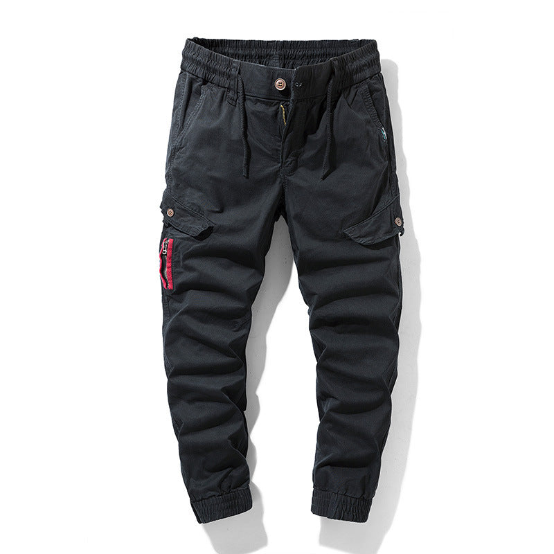 Herren Military-Influenced Cargo-Jogger mit elastischem Komfortbund und Kontrast-Zipper Drune