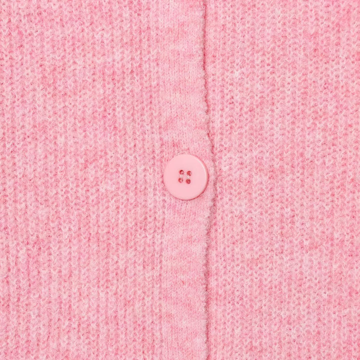 Damen kuschelige Strickjacke mit Knopfdetail und weiten Ärmeln Drune