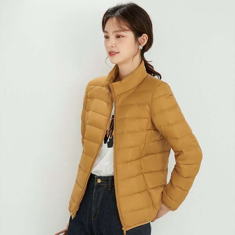 Damen Ultraleichte gesteppte Kapuzenjacke mit ultraflacher Thermowatte Drune