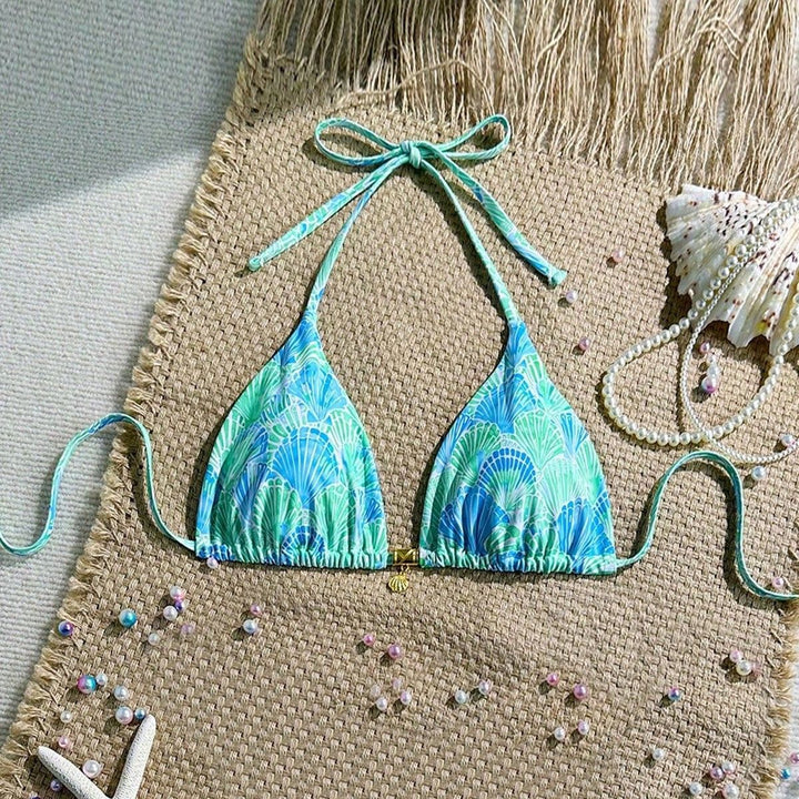 Damen Triangel-Bikinioberteil mit Rüschen Drune