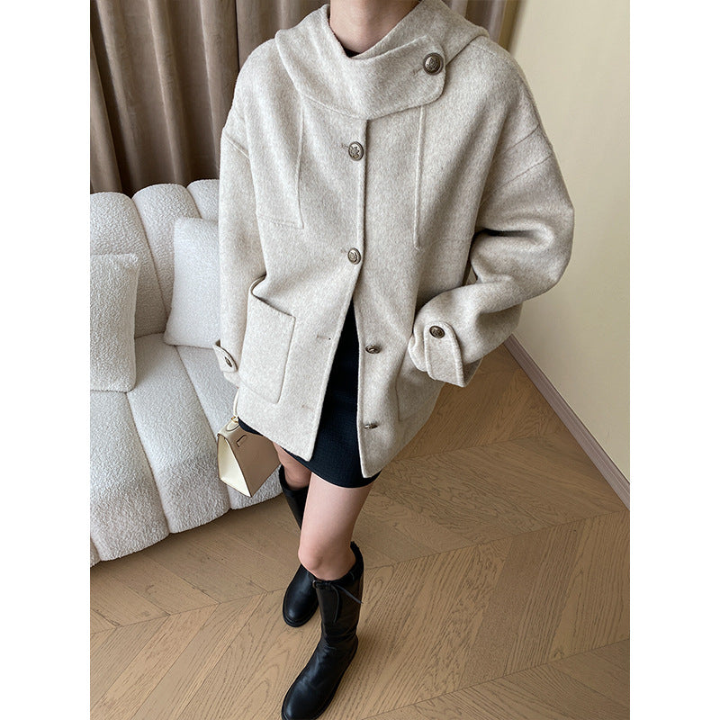 Damen Fleece-Langjacke mit Oversized-Schnitt und großen Taschen Drune