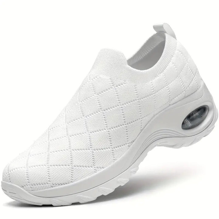Damen Slip-On Strick-Sneaker mit Luftkissen und dämpfender Plateausohle Drune